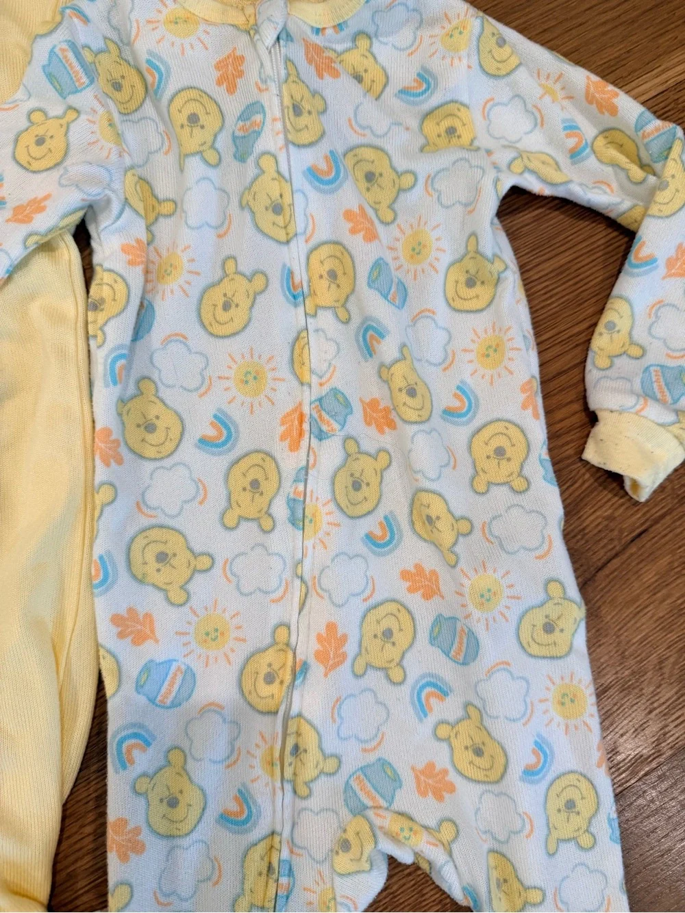 Disney Yellow Baby Footed One-Piece Sleepers - 2-Pack